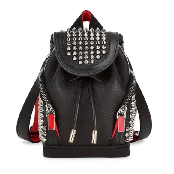 Christian Louboutin Mini Explorafunk Studded Leather Crossbody Backpack - Picture 7 of 8